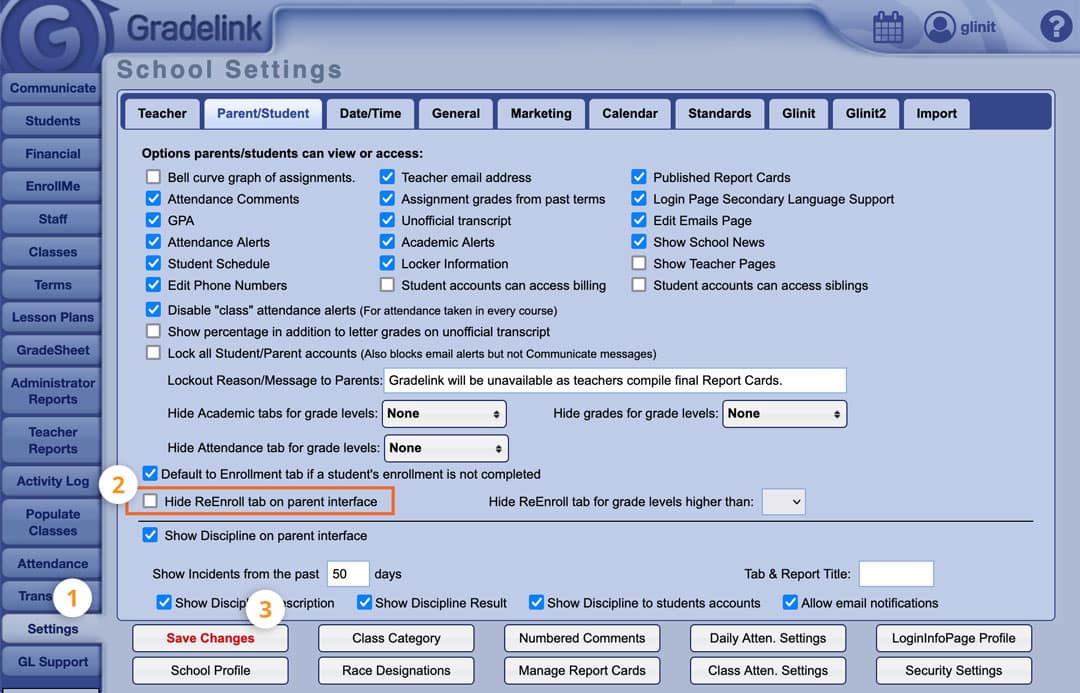 EnrollMe Hide ReEnroll Tab Screen