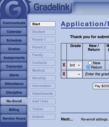 Re-EnrollTabParentPortal2 Re-Enroll Tab in the Parent Portal Screen