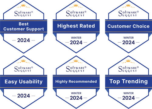 SoftwareSuggest 2024 Badges