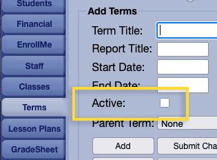 Term Active/Inactive