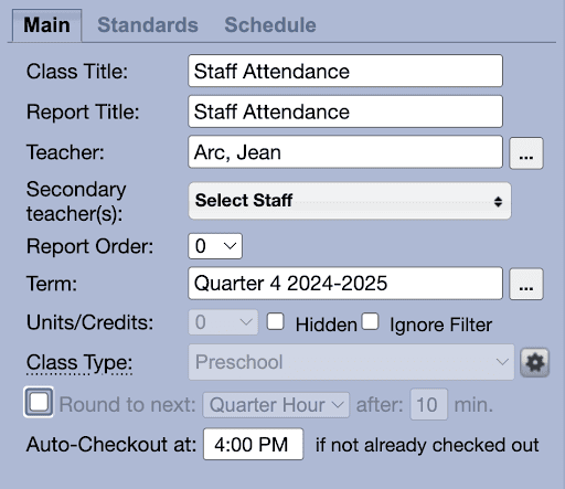CreateCheckInClass Create a Check-in Class
