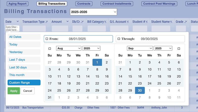 Select Dates