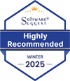SoftwareSuggest-highly-recommended-2025-100 SoftwareSuggest Best Customer Support 2024 Badge