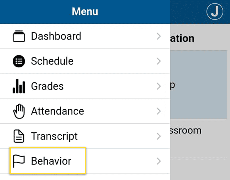 Parent App Menu