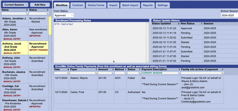 Enrollment + Payments