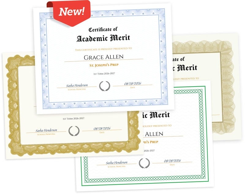 School Award Certificates