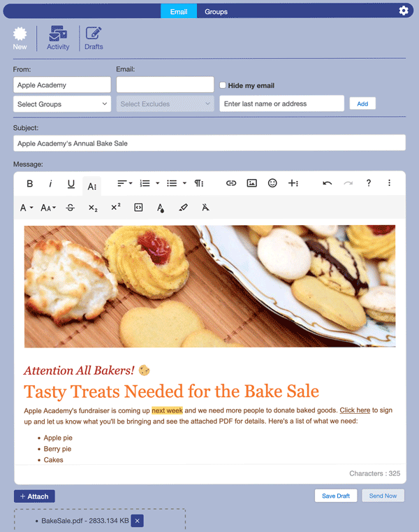 SmartSend Example Email