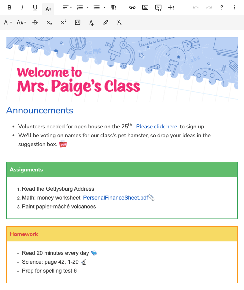 MrsPaigesTeacherPage-Editor Mrs. Paige's Teacher Page